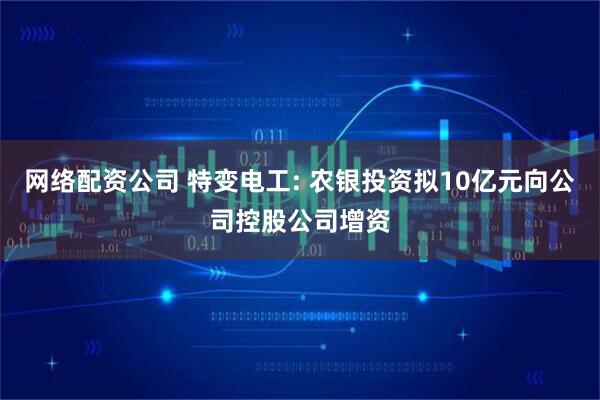 网络配资公司 特变电工: 农银投资拟10亿元向公司控股公司增资