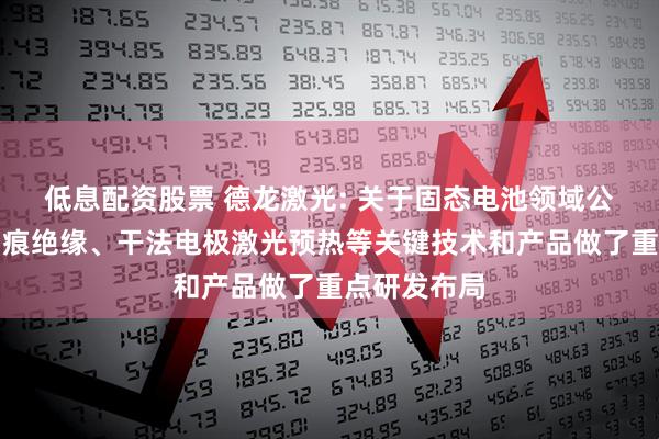 低息配资股票 德龙激光: 关于固态电池领域公司在极片制痕绝缘、干法电极激光预热等关键技术和产品做了重点研发布局