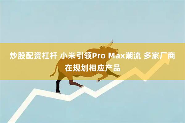 炒股配资杠杆 小米引领Pro Max潮流 多家厂商在规划相应产品